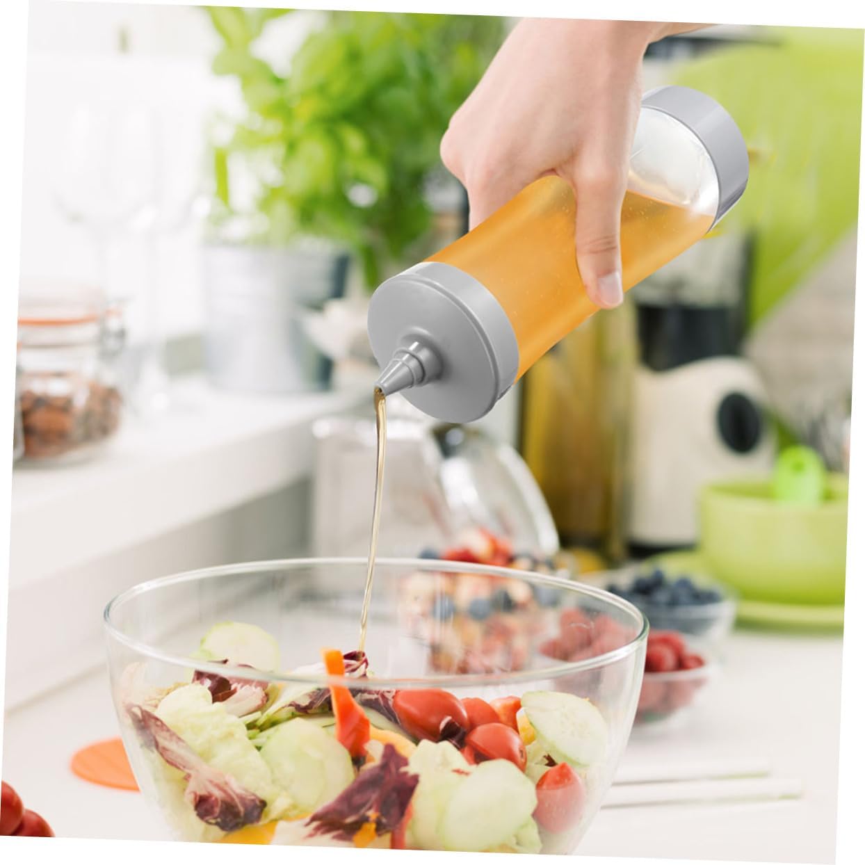 MERRYHAPY 2-Pack Leakproof Salad Dressing Squeeze Bottles