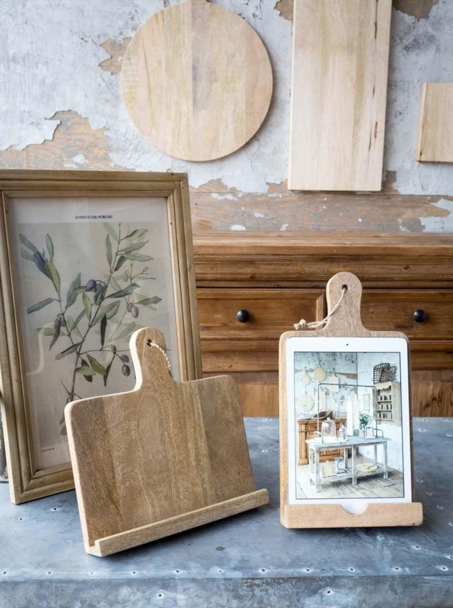 Rustic Wooden Cookbook Holder