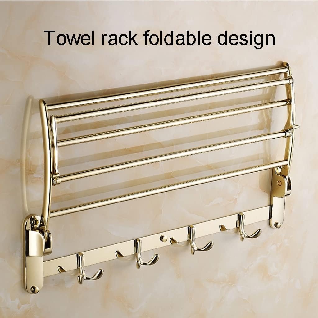 Your Bathrooms Best Elegant Golden Folding Towel Rack