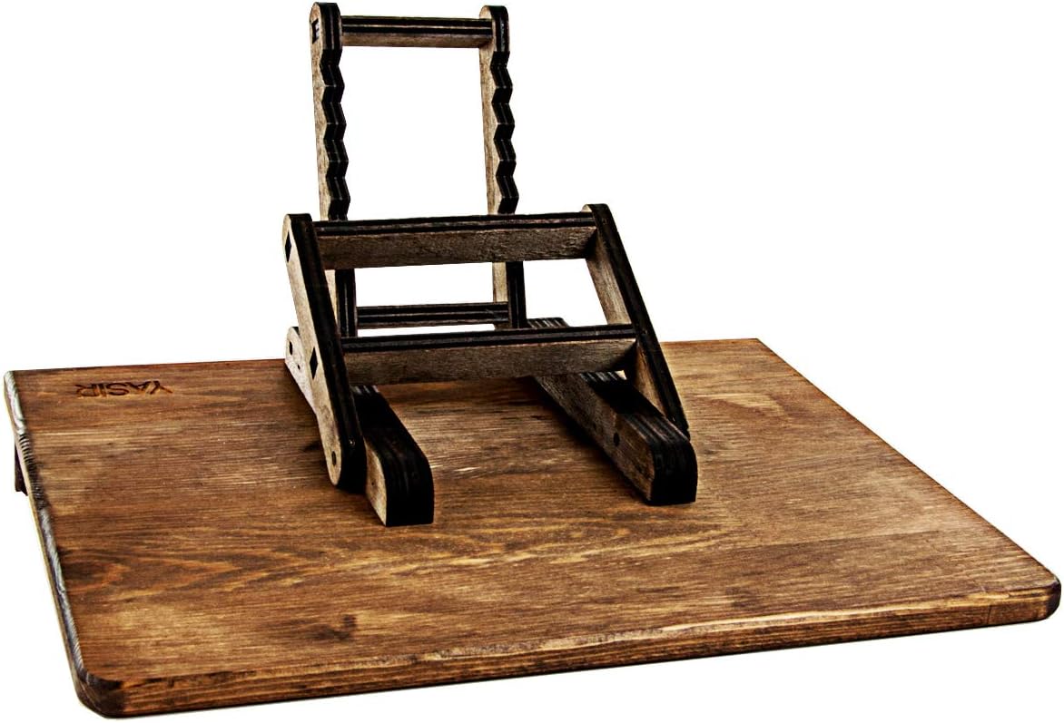 Vintage Wooden Book Stand with Adjustable Height