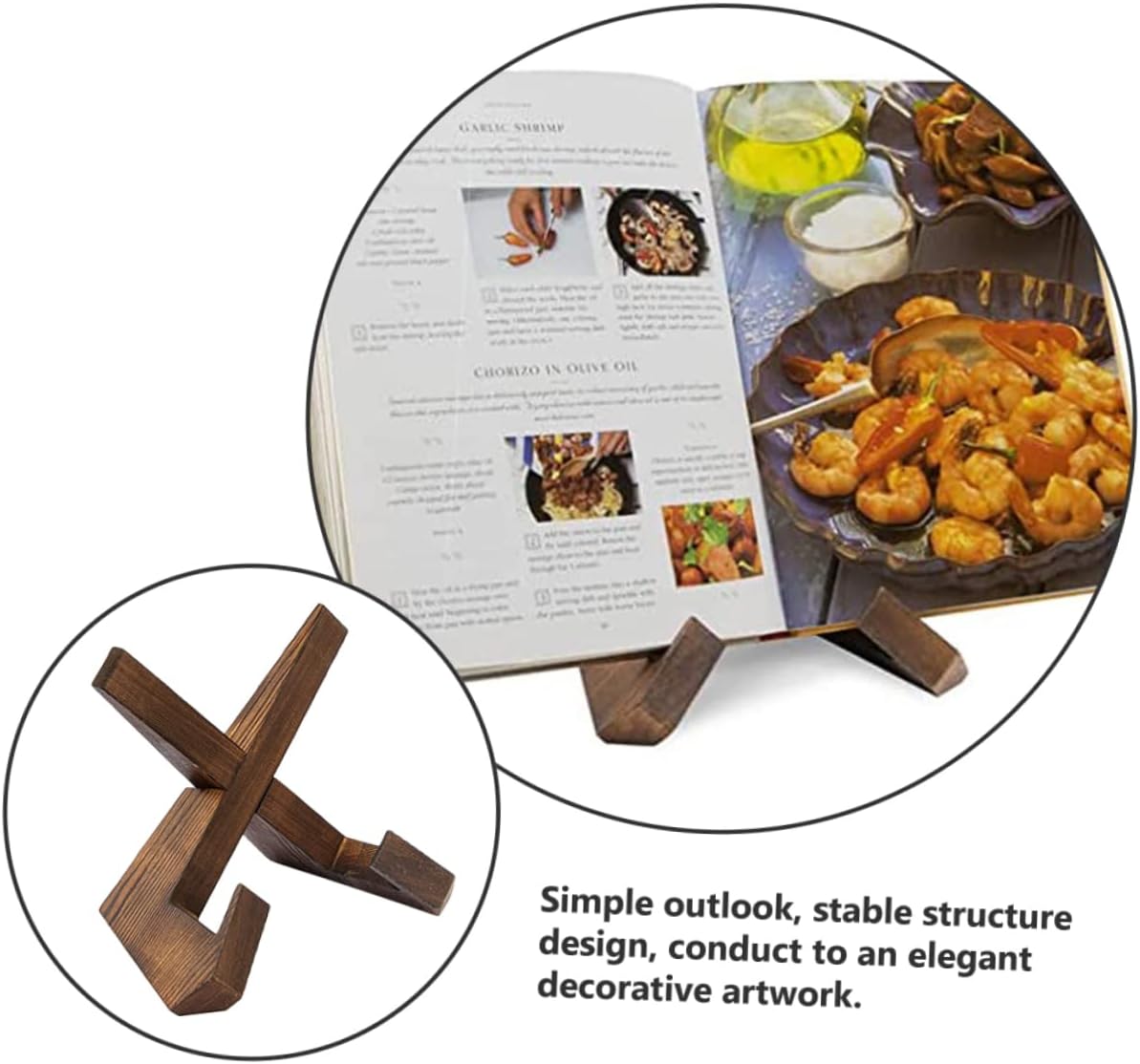 Mikinona Recipe Display Stand - Convenient Kitchen Book Holder with Premium Finish