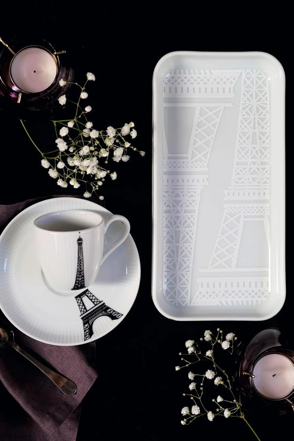 Pillivuyt Paris Collection 4-Set White Porcelain Dinner Plates