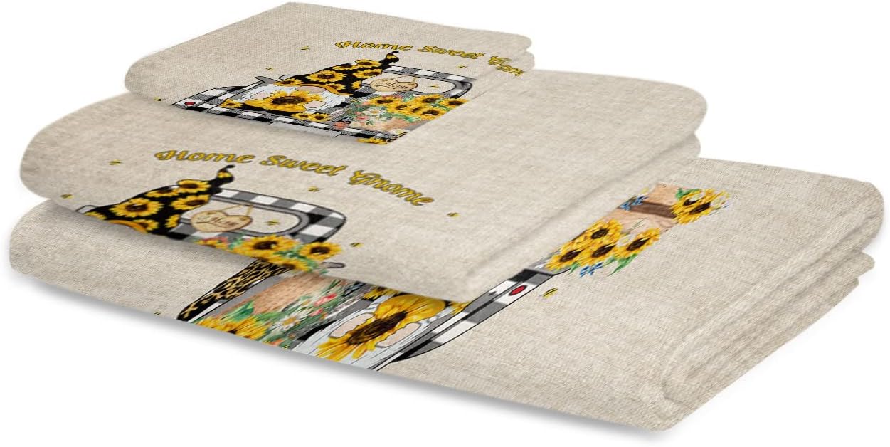 Sunflowers Bath Towels Set
