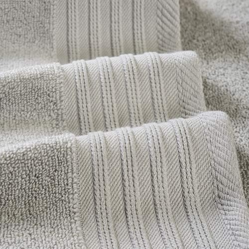 Dyed Dyed Jacquard 6-Piece Yarn Dyed Diamond Gate Charcoal Towels