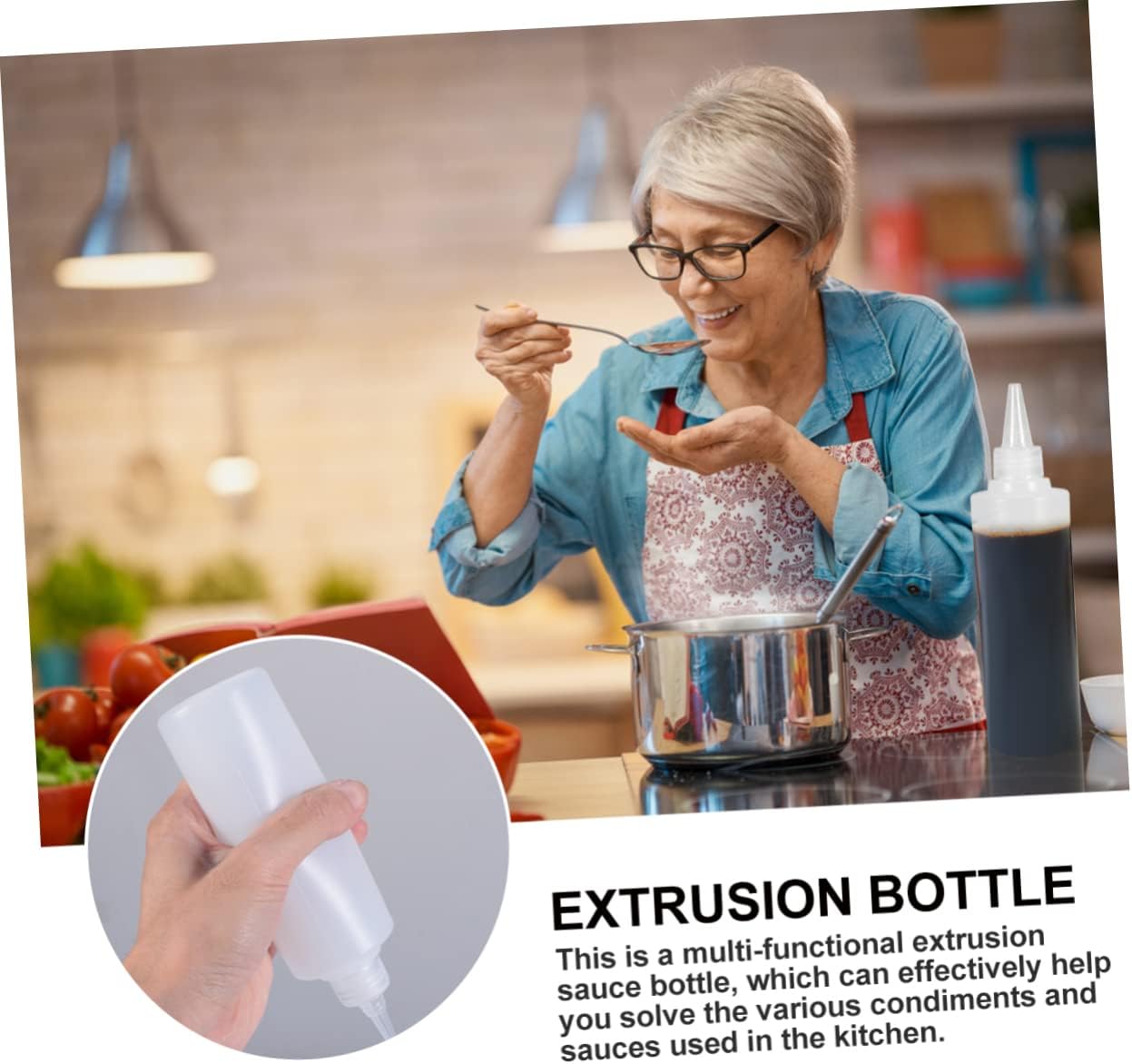 6 Set Squeeze Bottles for Kitchen condiments