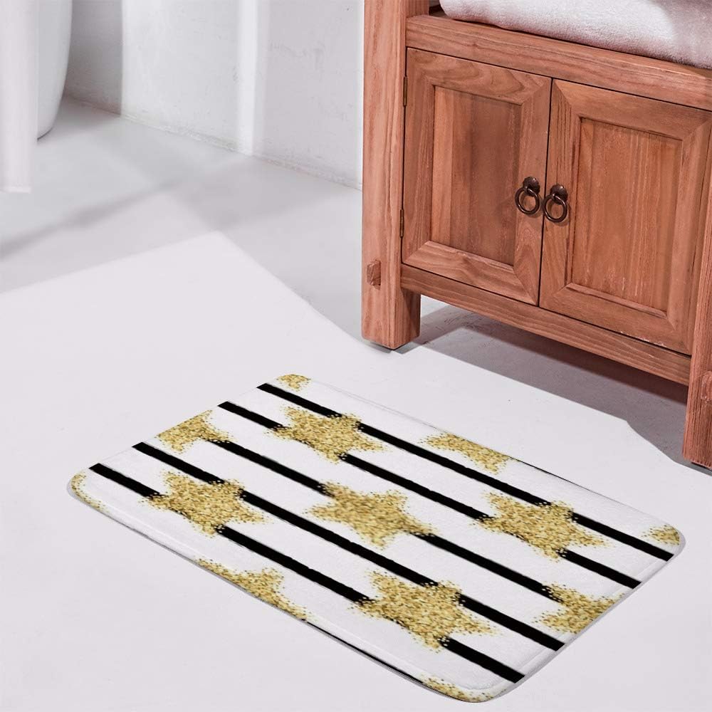 Double-Sided Gold Glitter Bath Mat