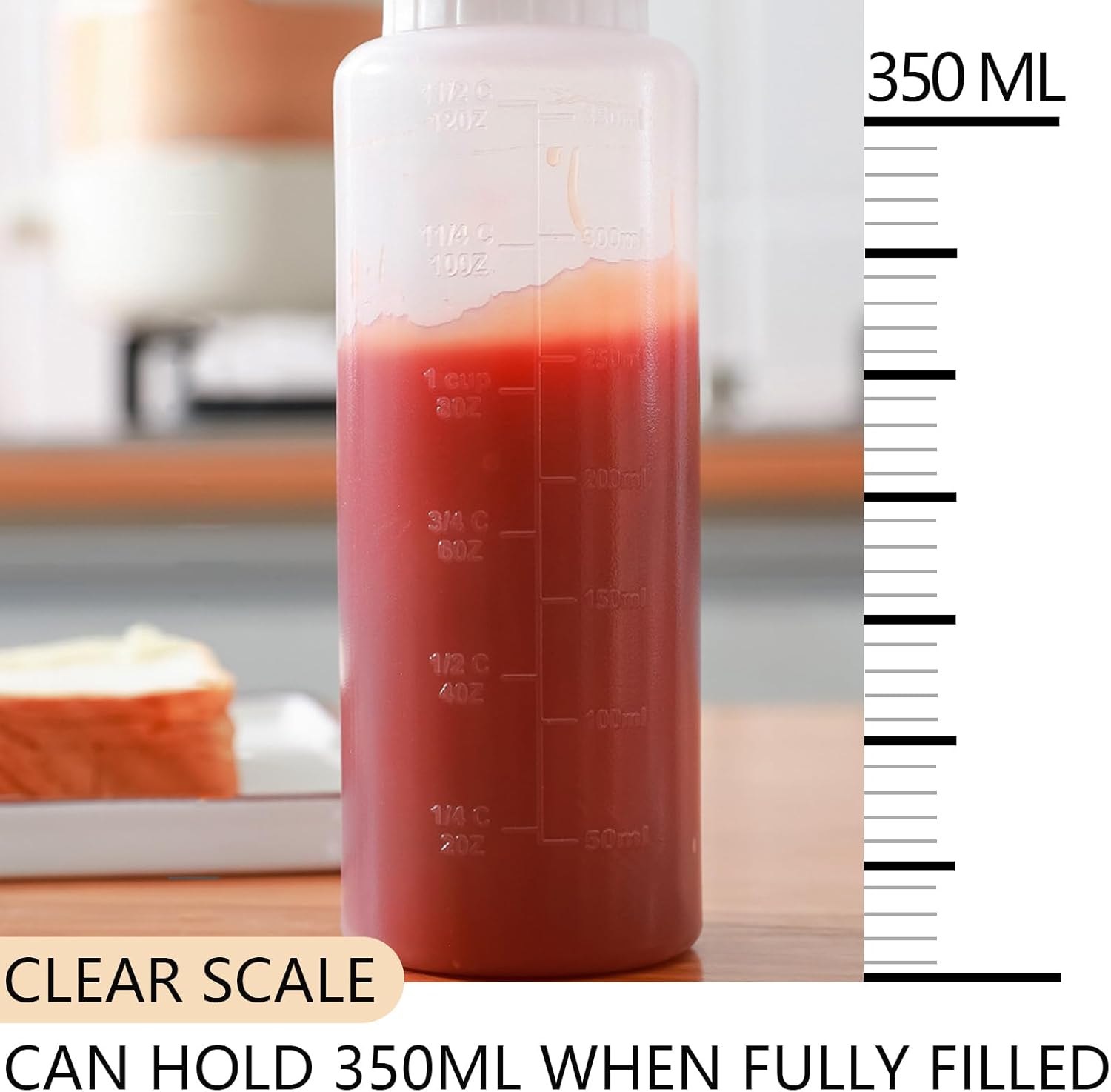Five-Hole Reusable Squeeze Bottles Leak-Proof BPA-Free