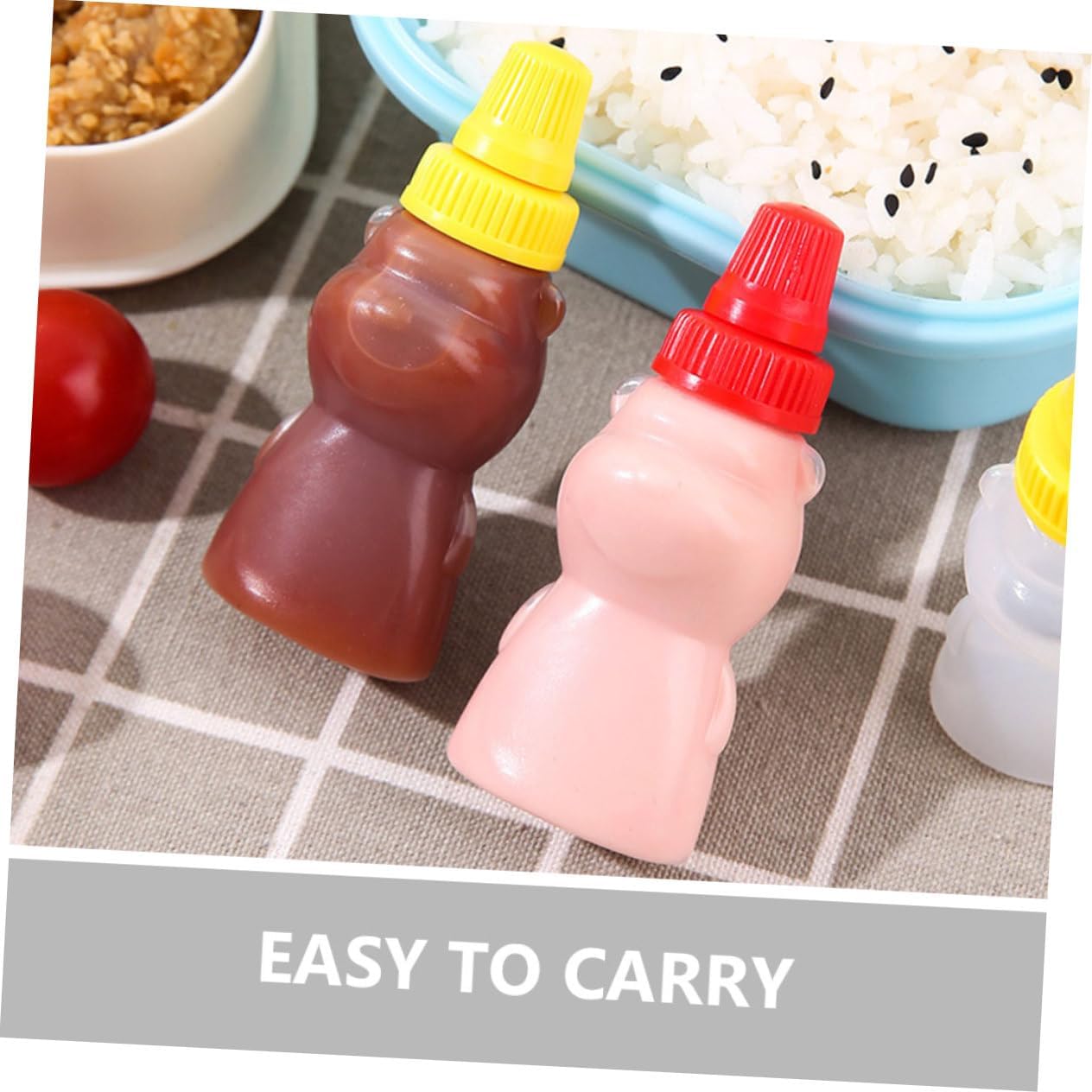 Mini Bear Ketchup Bottles Set of 8