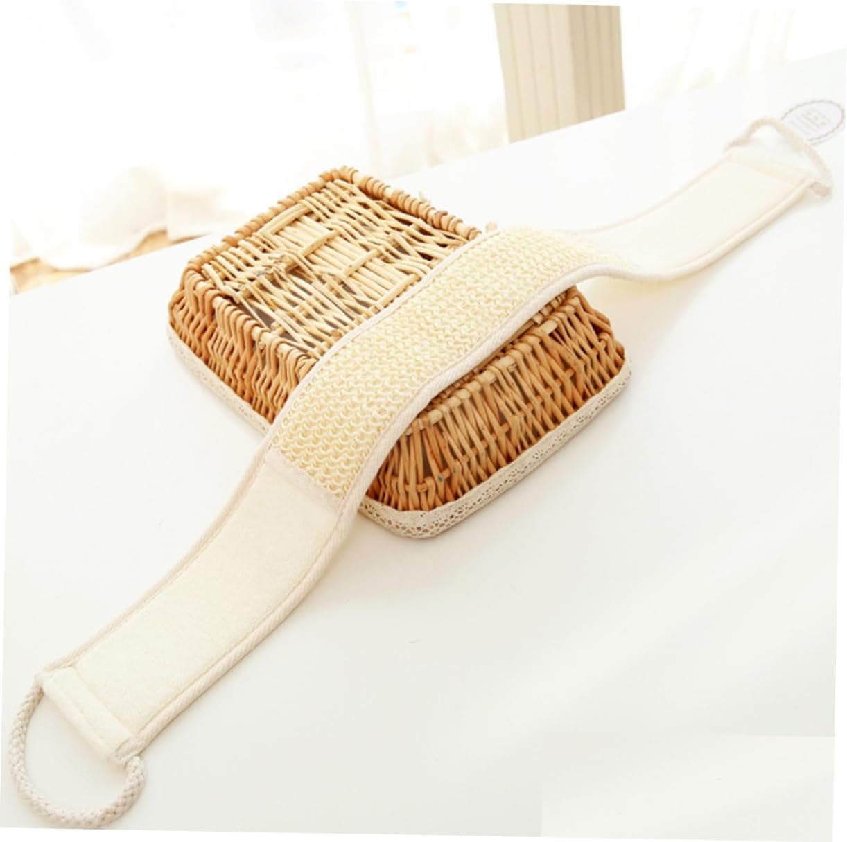 Beige Exfoliating Bath Towel