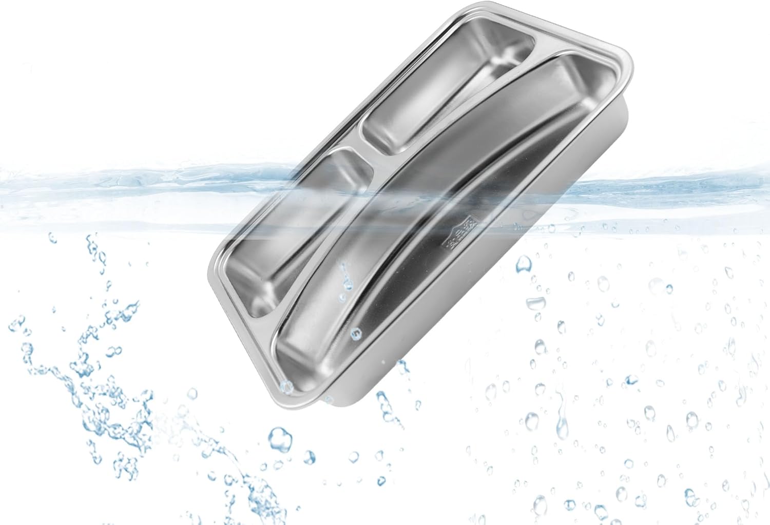 Durable stainless steel divided plates for separating and storing food