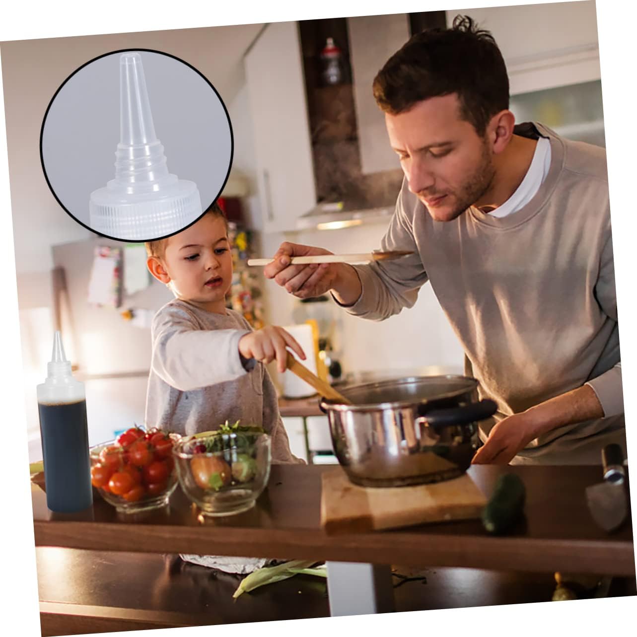 6 Set Squeeze Bottles for Kitchen condiments
