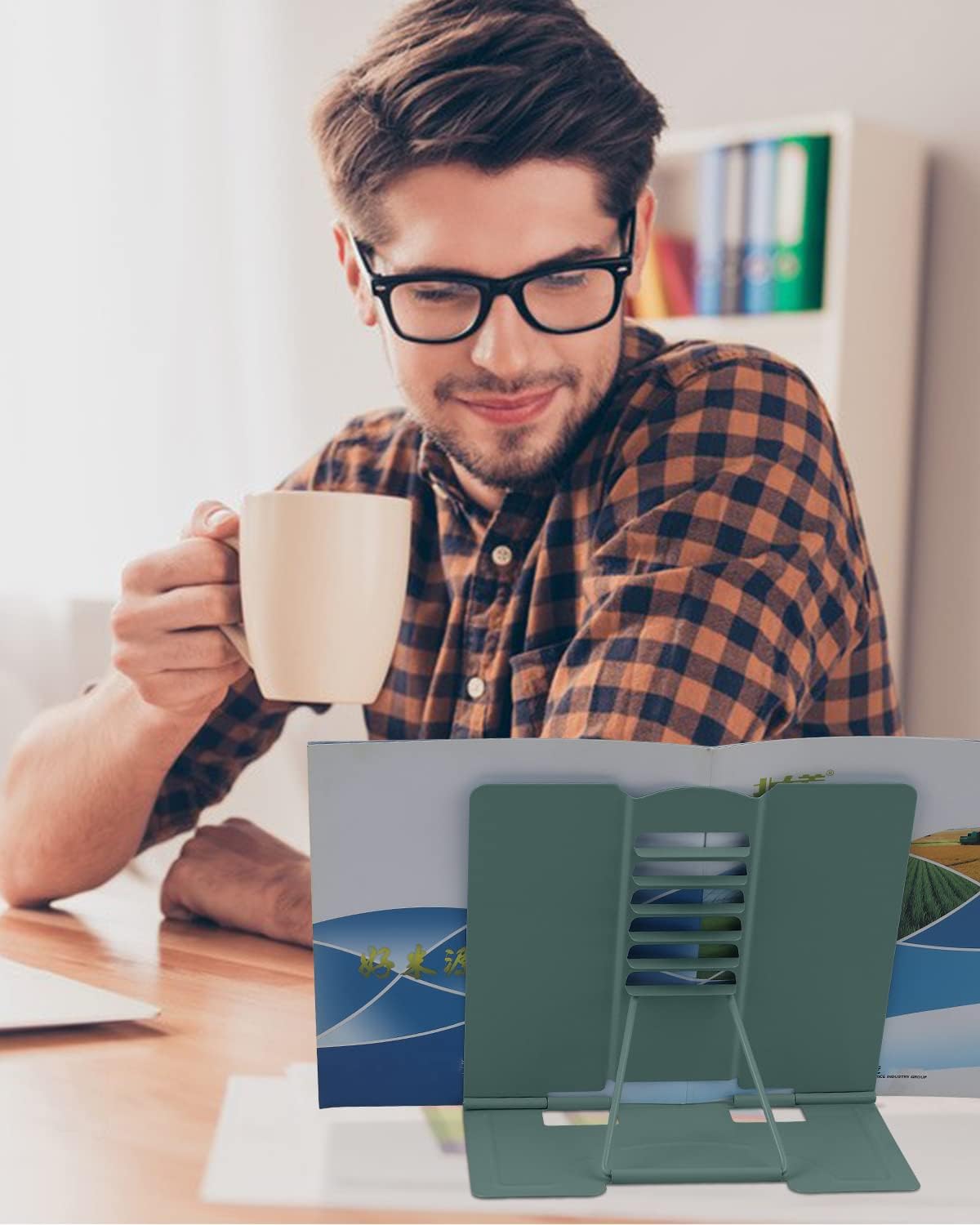 MSDADA Desk Book Stand Comfortable Portable Reading Companion