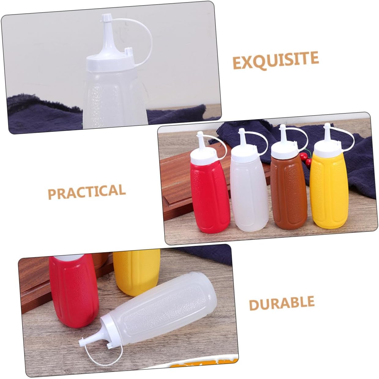 Durable Leak-Proof Squeeze Bottle for Kitchen Convenience