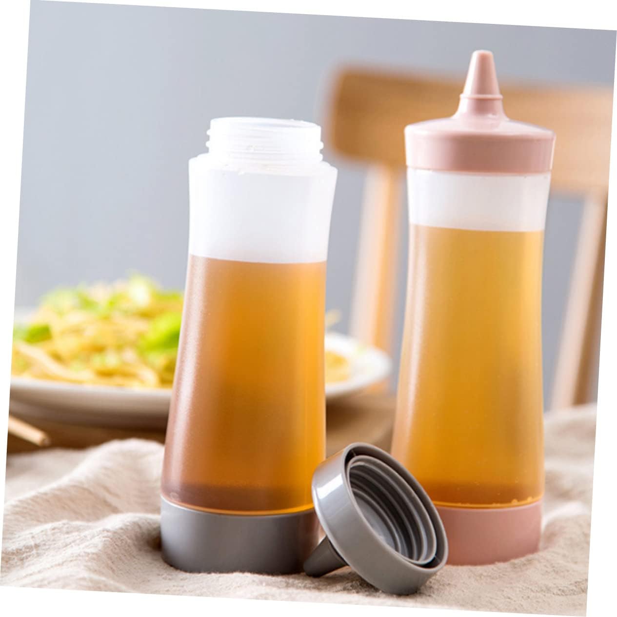 2-Piece 350ml Condiment Dressing Dispenser Reusable Kitchenware for Every Day Use