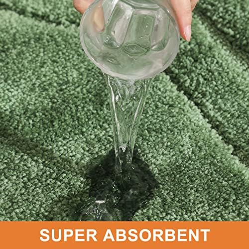 Premium Soft Bath Mat Non-Slip Quick Dry Green