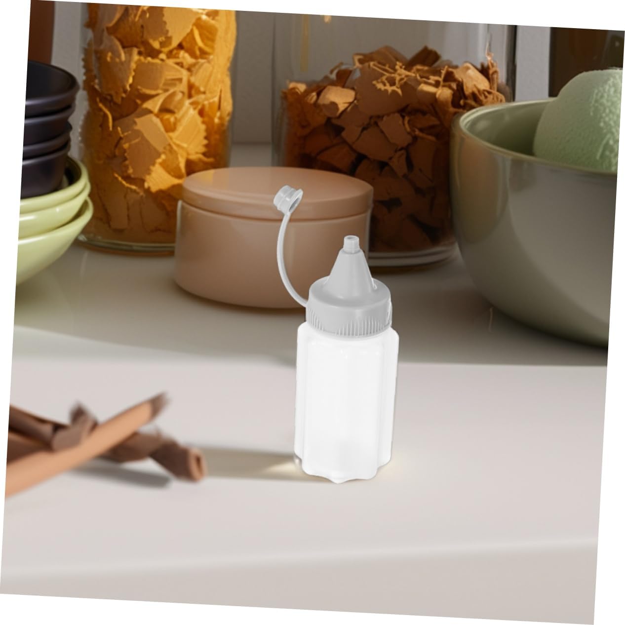 Zerodeko 8PCS Reusable Condiment Squeeze Bottles 30ml Set of 8