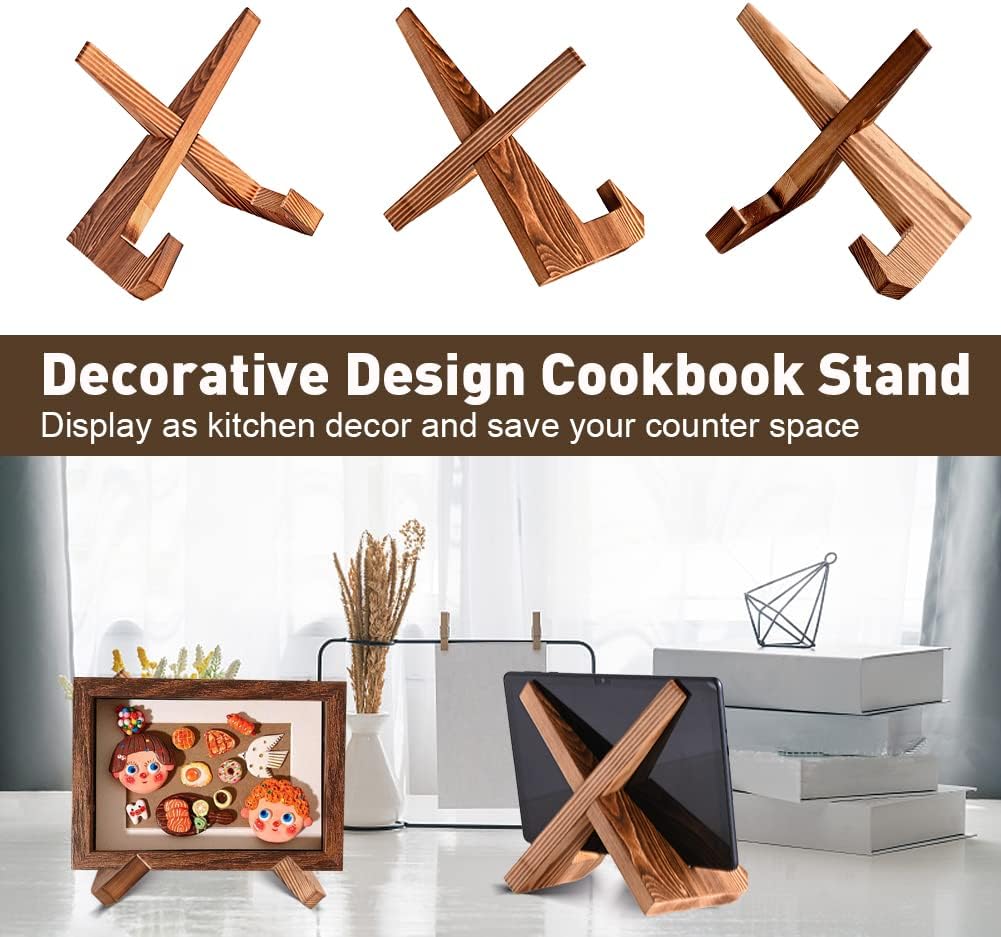 Abnaok Handmade Wooden Cookbook Stand