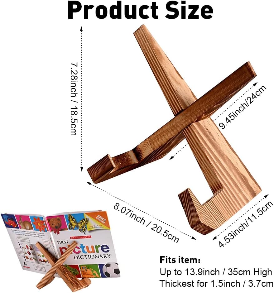 Abnaok Handmade Wooden Cookbook Stand