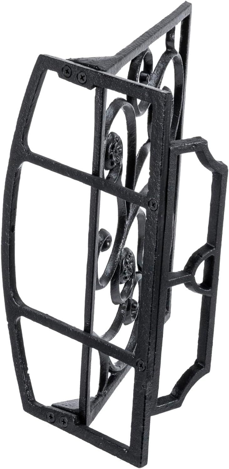Stylish Black Cast Iron Cookbook Holder for Kitchen Use