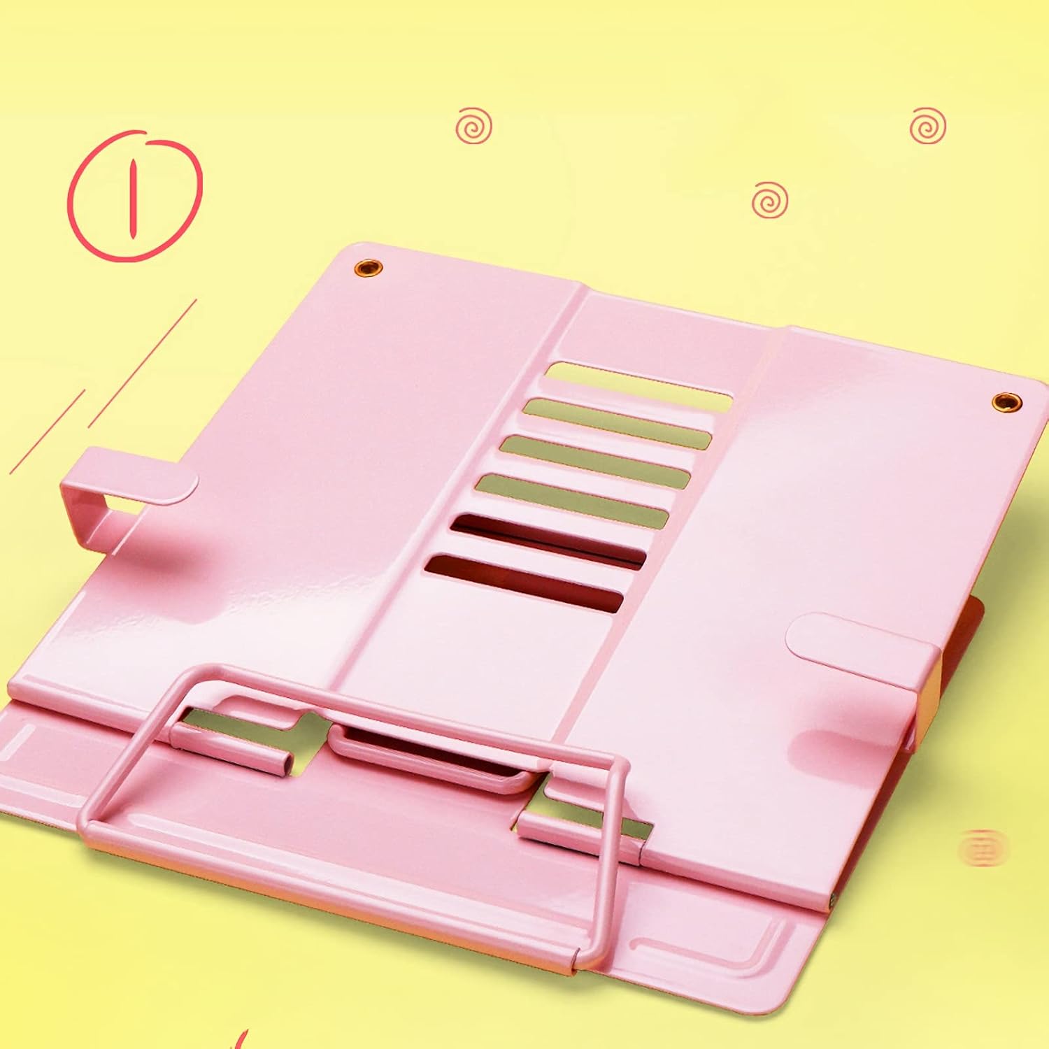 Adjustable Metal Book Stand - Foldable and Portable for Home Office