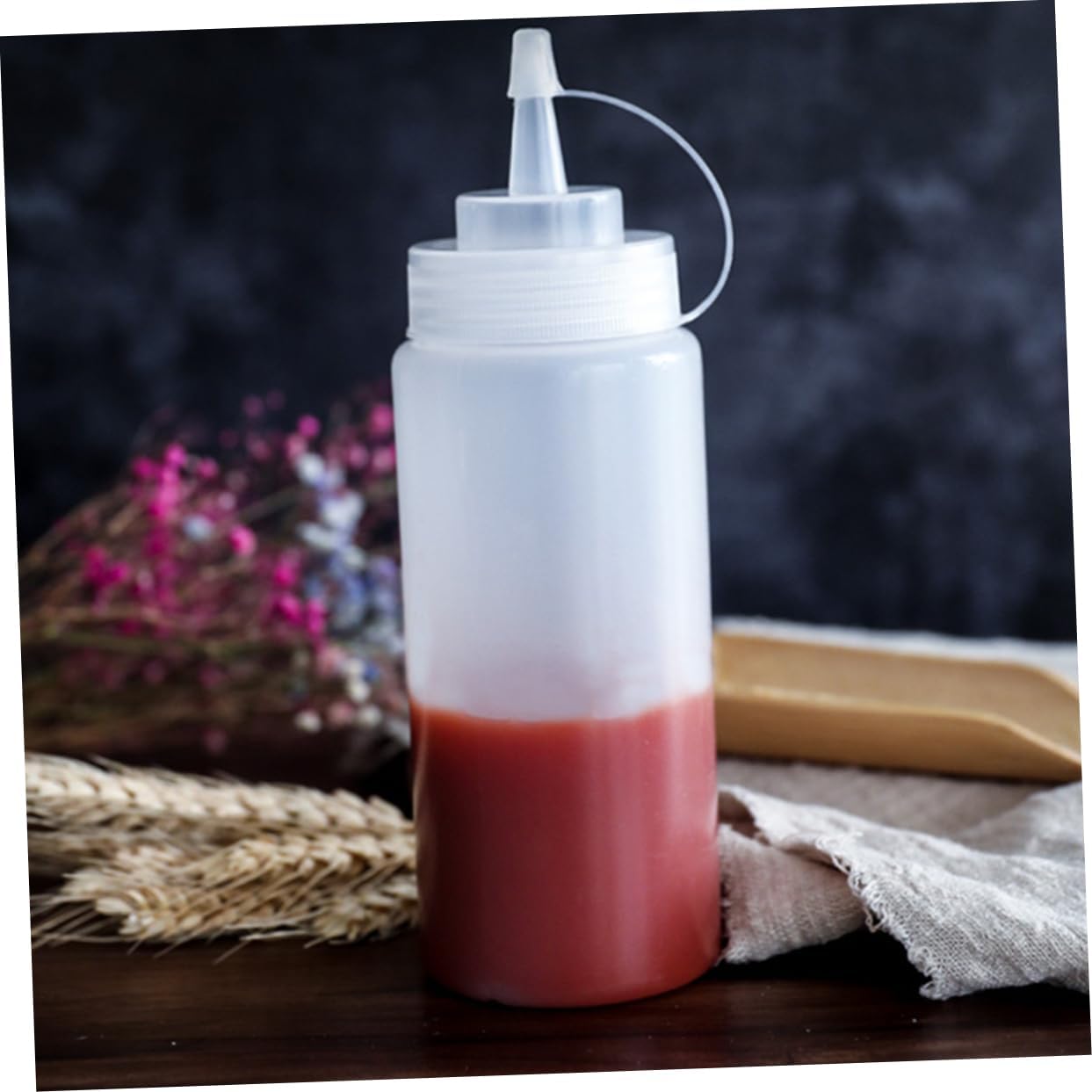 Cabilock 4pcs Salad Dressing Shaker Bottles Squeeze Containers