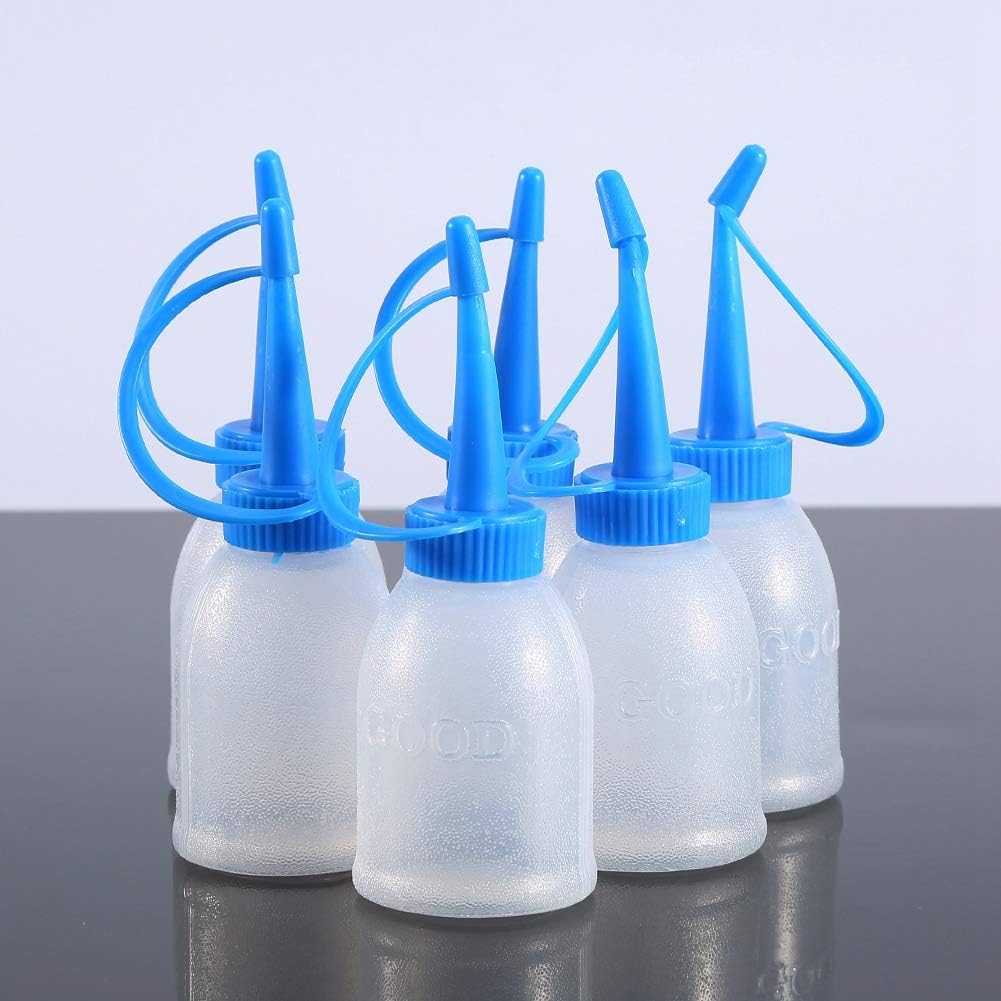 6-Piece Industrial Squeeze Bottles Set Premium Leak-Proof Durable Kitchen Crafts Use