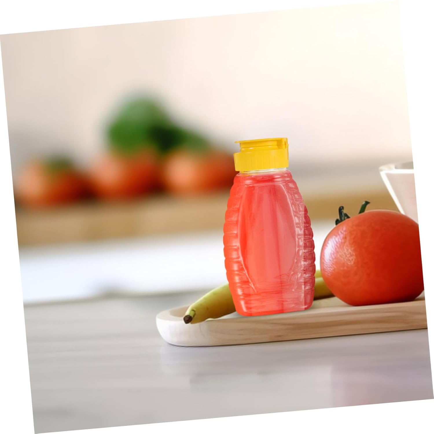 HAKIDZEL Reusable Honey Squeeze Bottles Leakproof Condiment Dispenser for Home and Parties