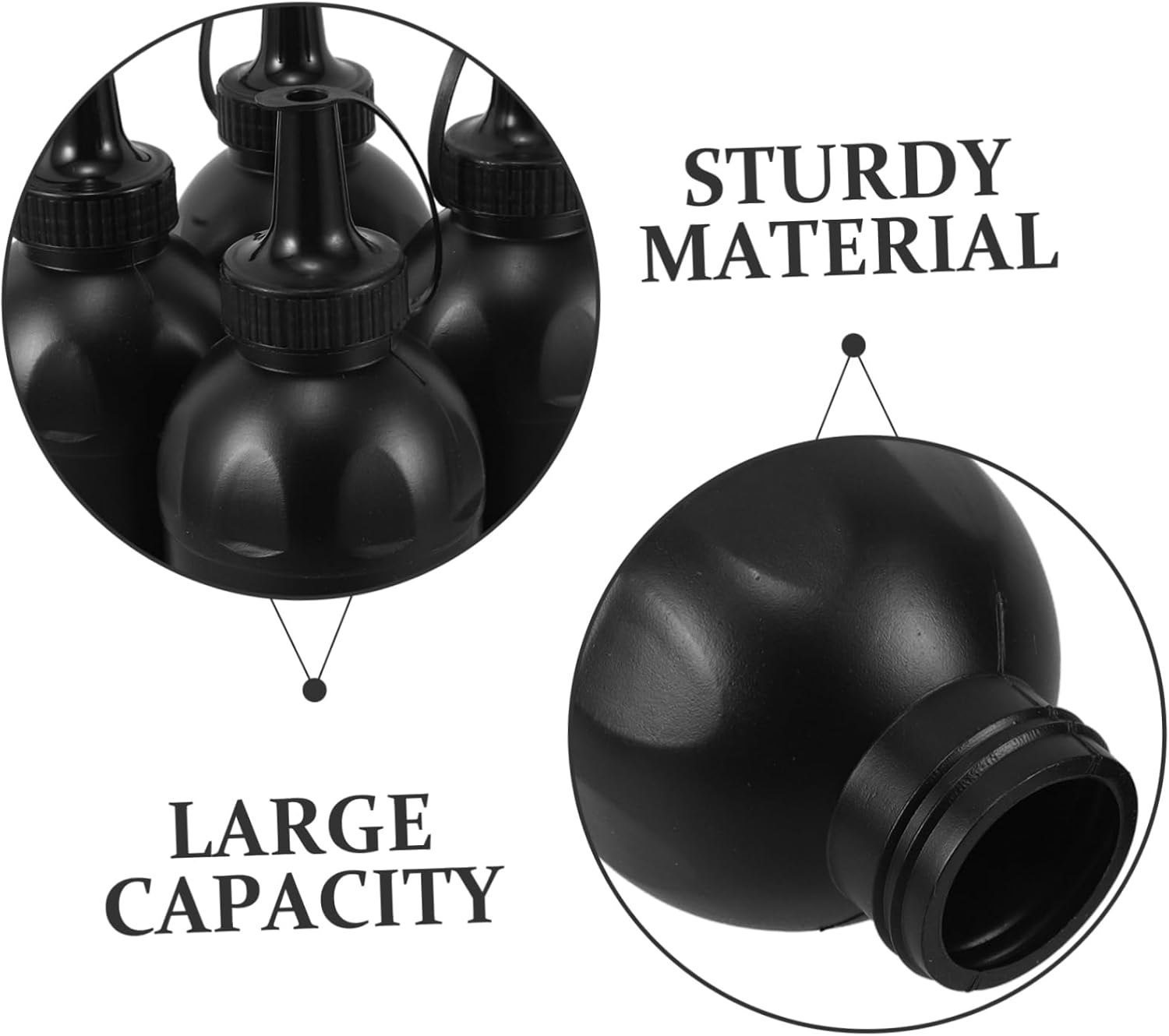 4pc 900ml Squeeze Bottle Set with Lid Multi-Use