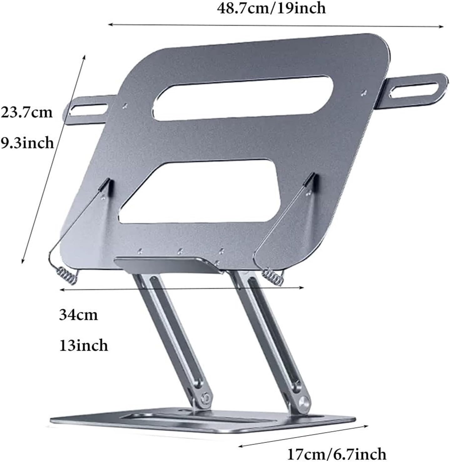 Perfect for Reading Study Foldable Book Stand with Adjustable Angle Height Silver