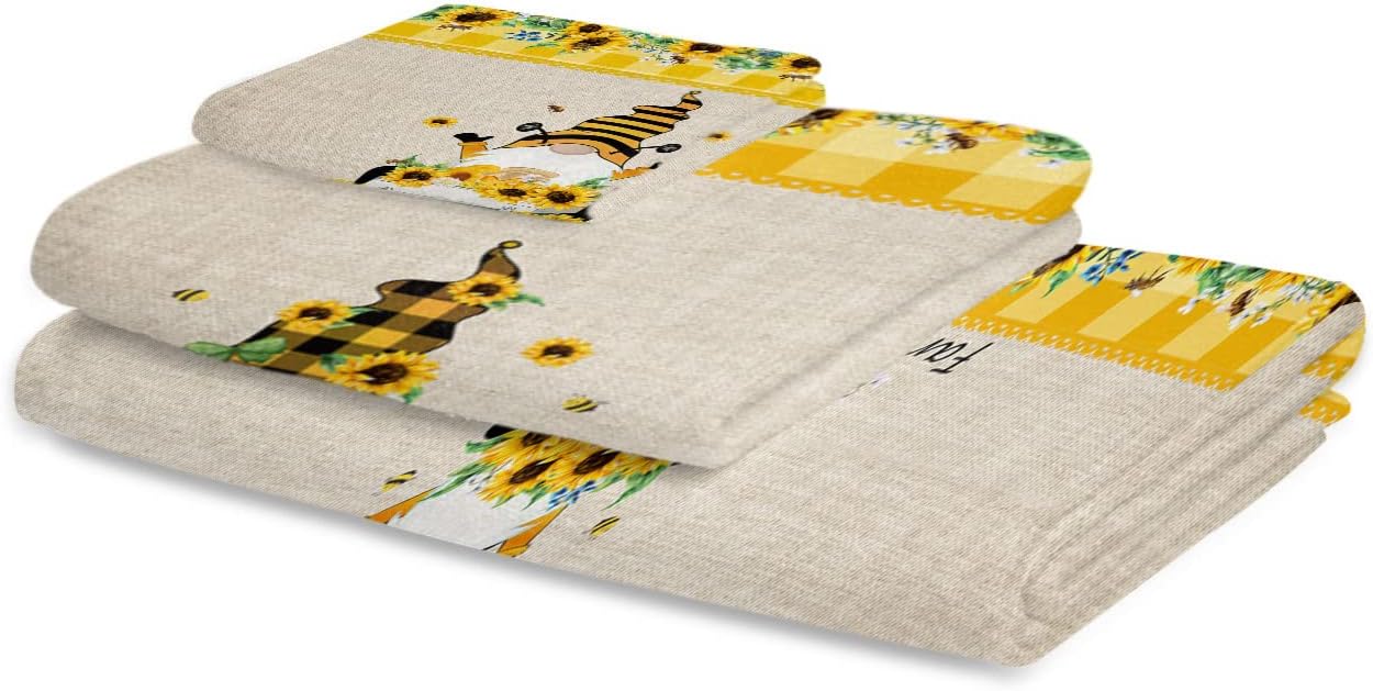 SEVENBABU Bath Towels Set of 3 Soft Absorbent Lightweight