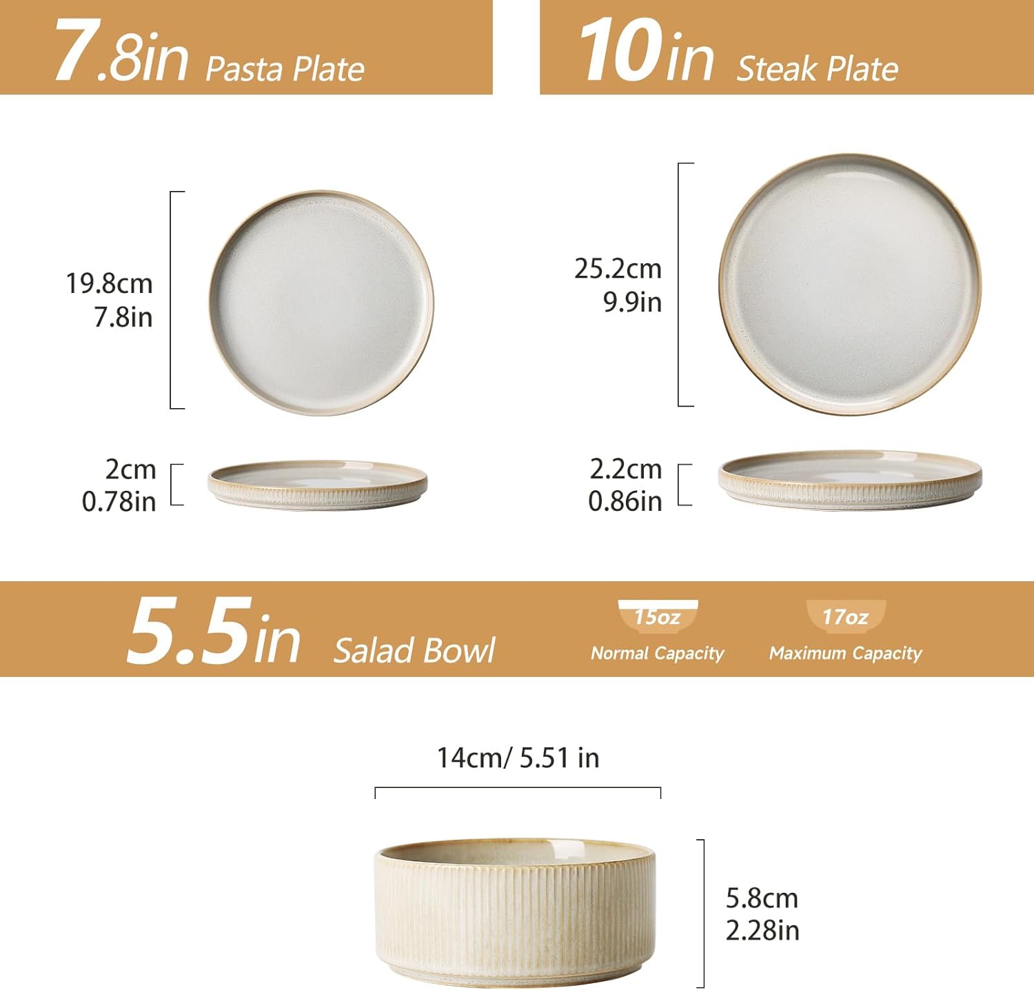 12-Piece Modern Ceramics Set Reactive Glaze Design
