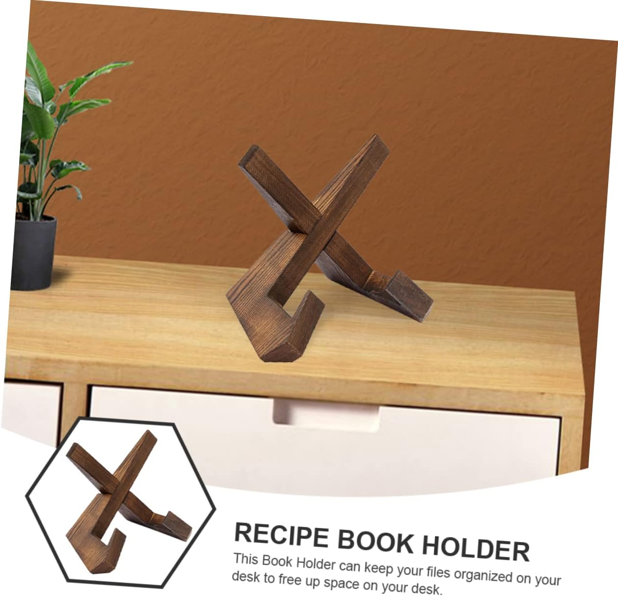 Mikinona Recipe Display Stand - Convenient Kitchen Book Holder with Premium Finish