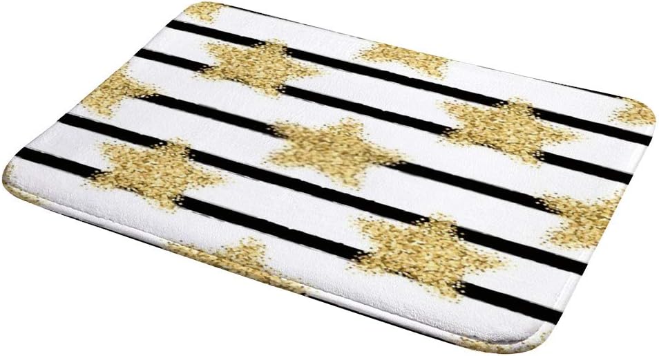 Double-Sided Gold Glitter Bath Mat
