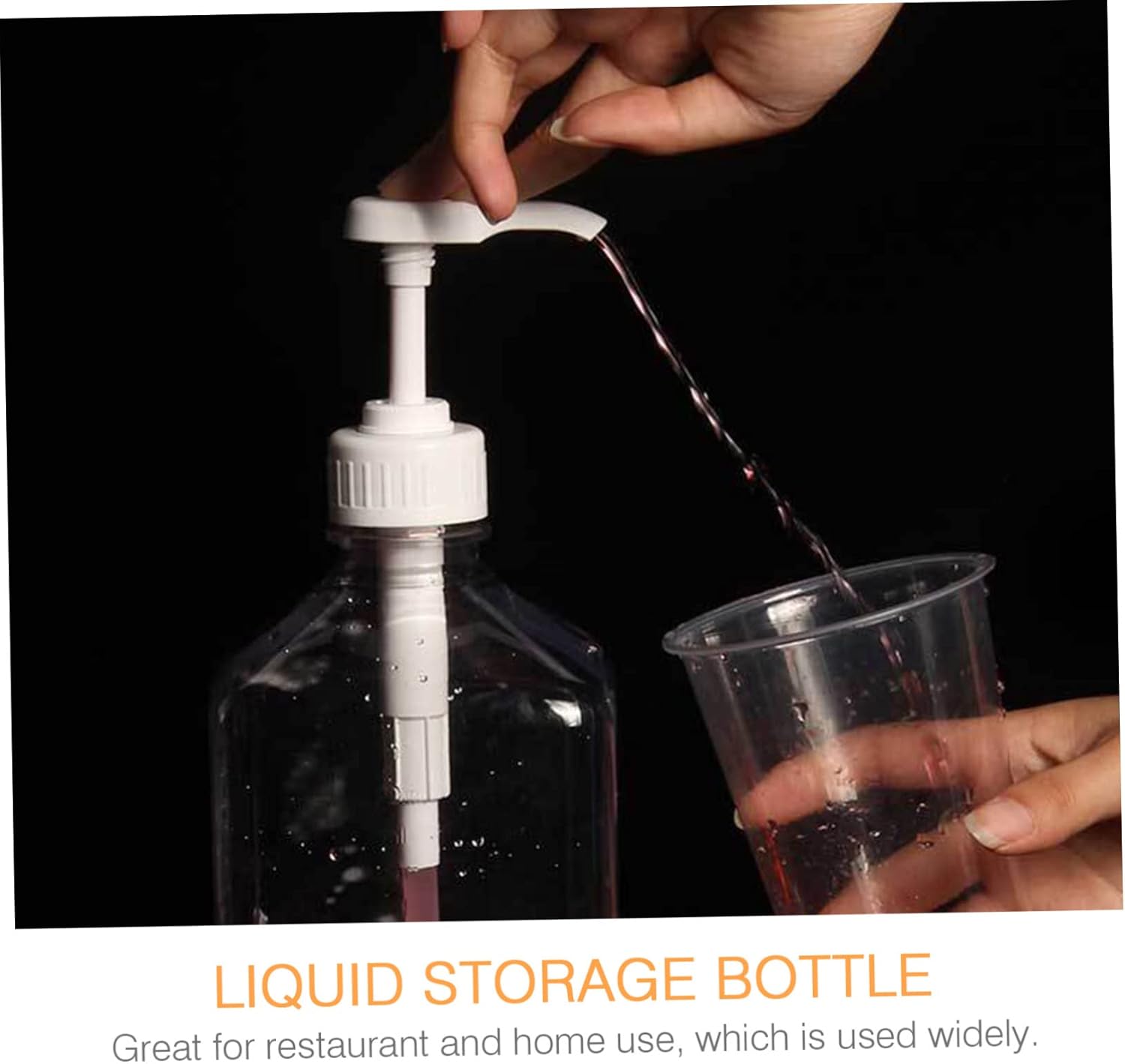 Cabilock 1600ml Transparent Plastic Syrup Dispenser