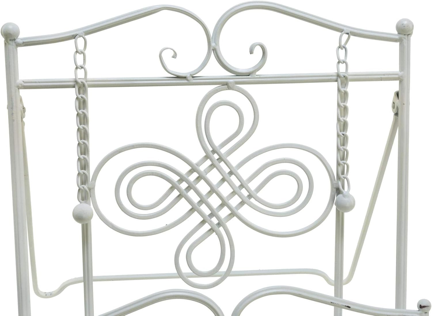 Tripar Swirl Design White Metal Cookbook Stand