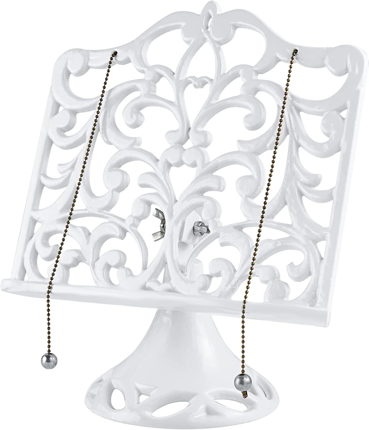 Adjustable Metal Cookbook Stand White