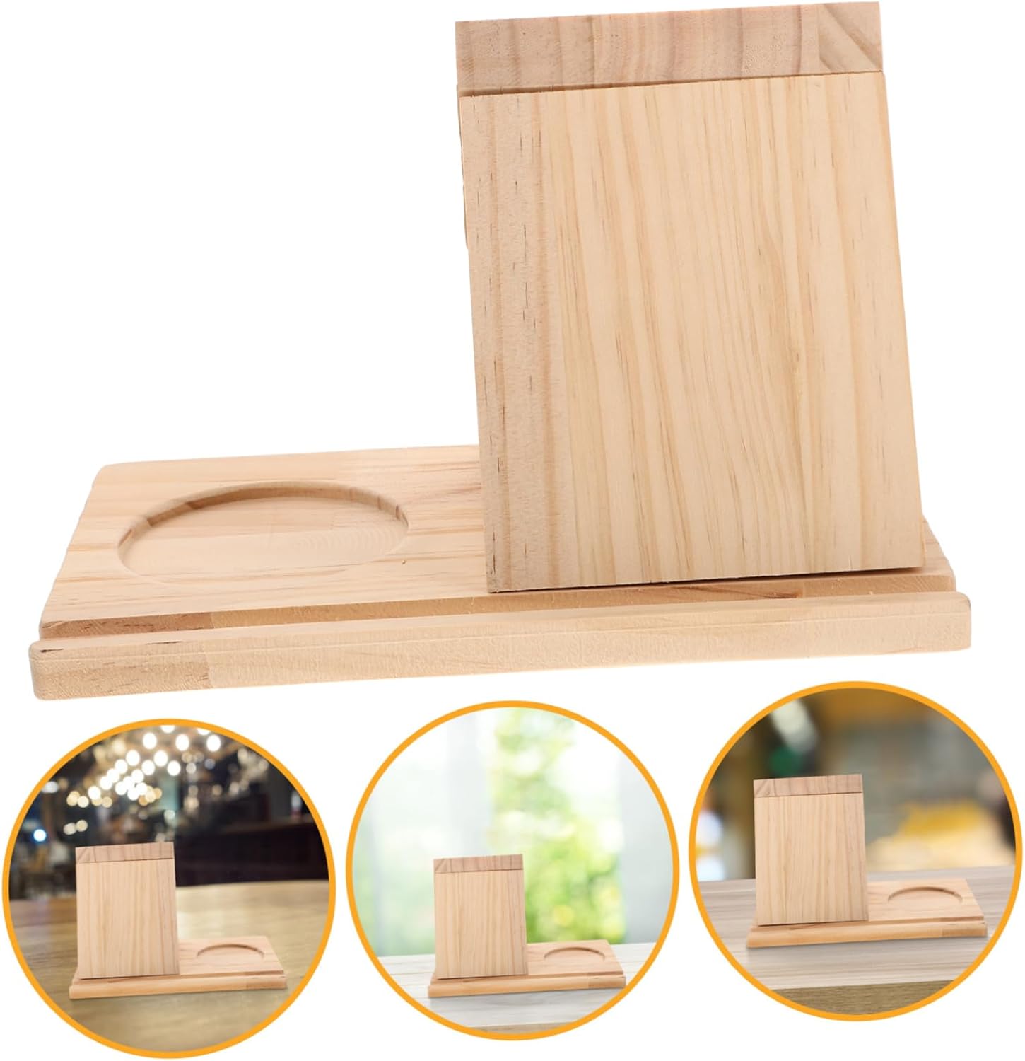 Sturdy Wooden Triangle Book Holder for Home Office