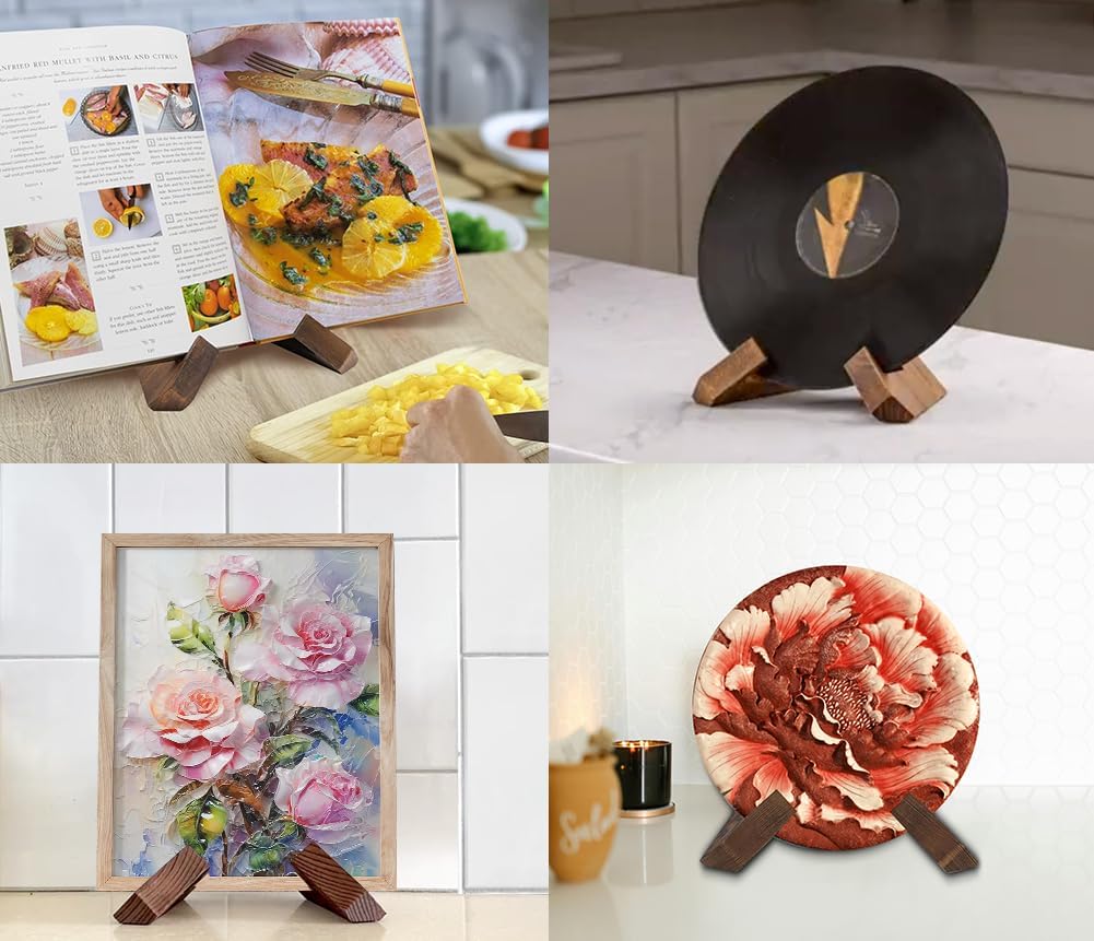 Rustic Wooden Cookbook Stand