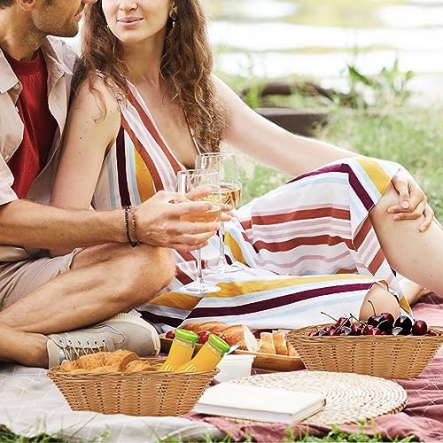 16-Piece Plastic Oval Basket for Food Storage Organization