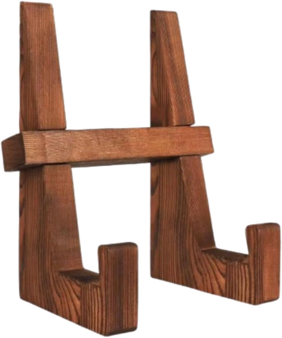 Rustic Wooden Cookbook Holder for Kitchen