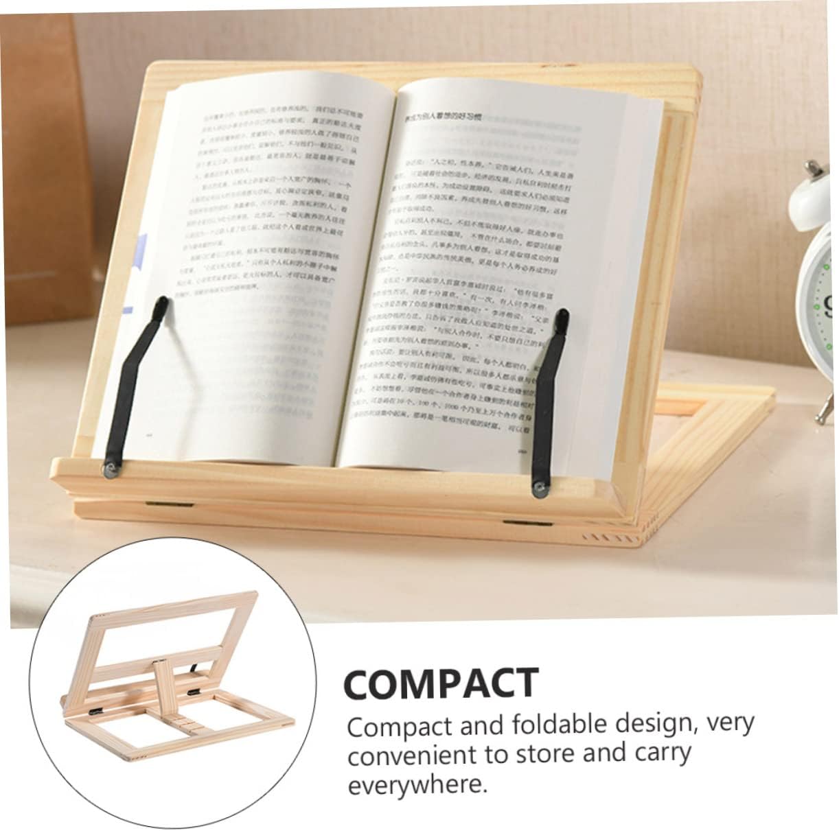 Eco-Friendly Wooden Reading Rack