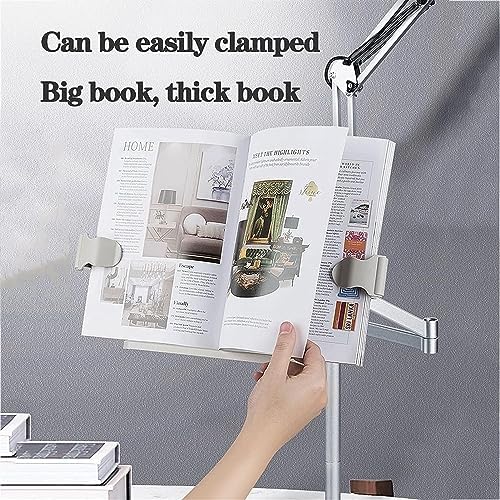Adjustable Tablet Floor Stand with Wheels for Home Kitchen and Reading