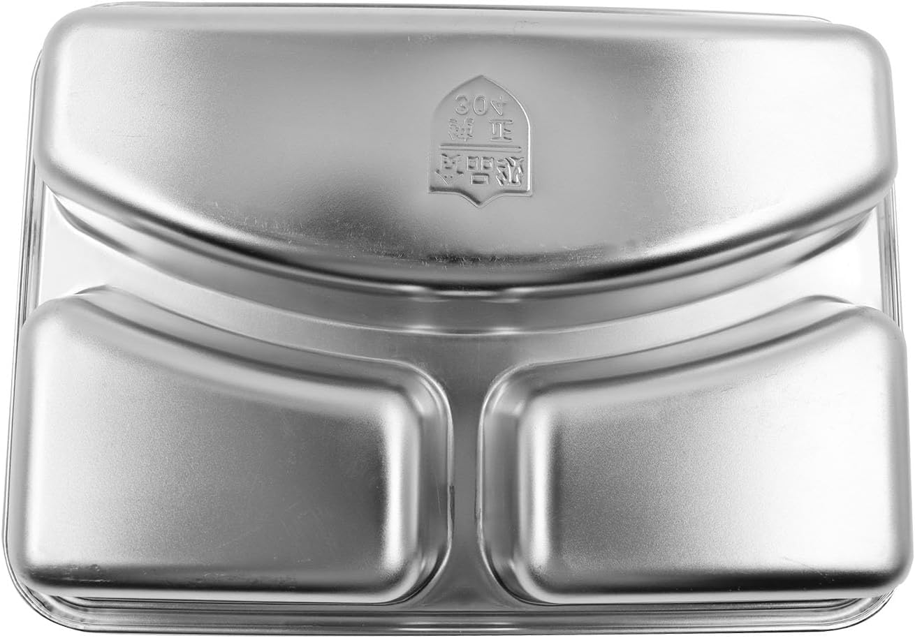 Durable stainless steel divided plates for separating and storing food