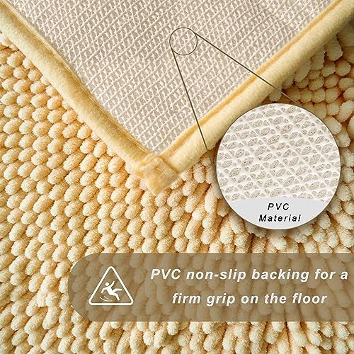 2 PIECE Bathroom Rugs Set Ultra Soft Washable Anti-Slip 20x3216x24 inch