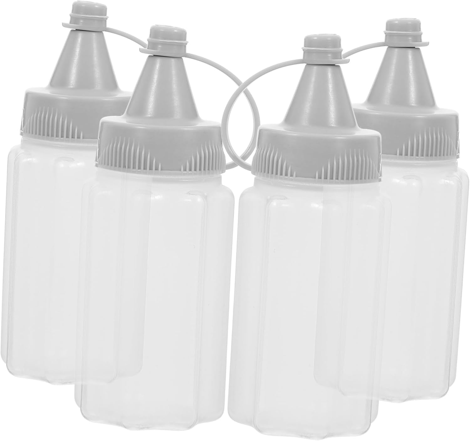 4-Piece Reusable Squeeze Bottles - Perfect for Cooking Travel and Crafts