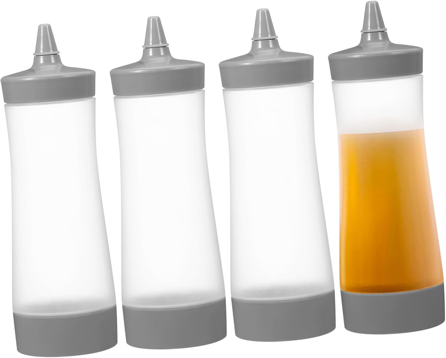 Cabilock 4Pcs Condiment Squeeze Bottles - Perfect for Kitchen Use4 Mini Squeeze Bottles