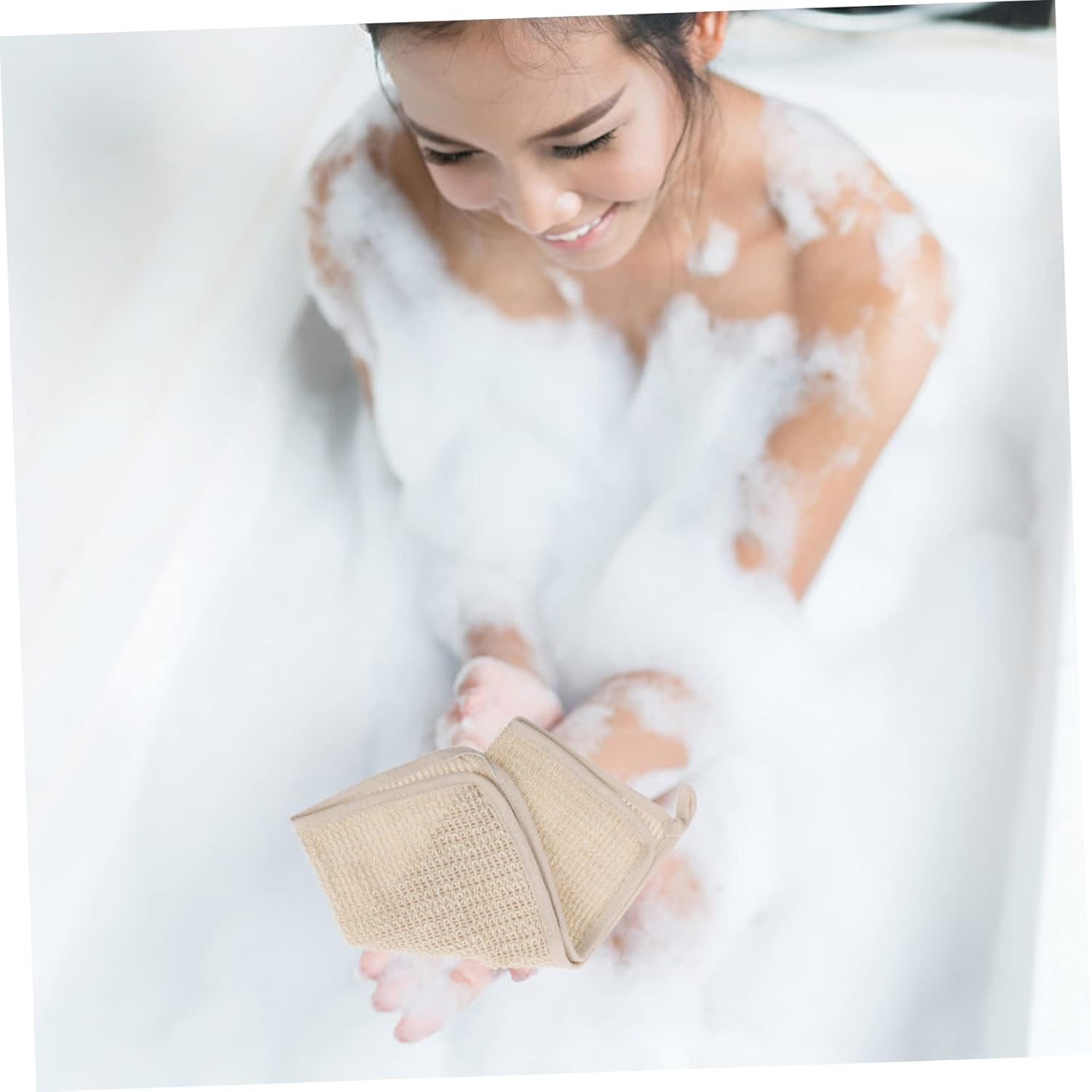 Reusable Exfoliating Linen Square Bath Towel Set