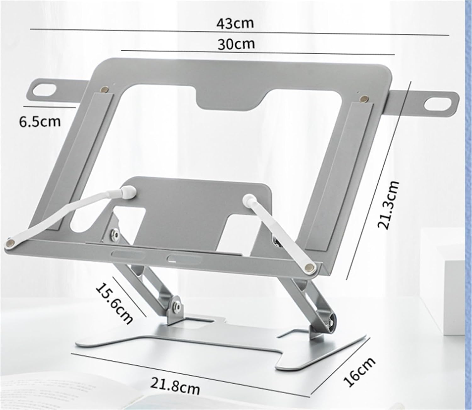Adjustable Kitchen Recipe Stand with Page Clips for Easy Storage