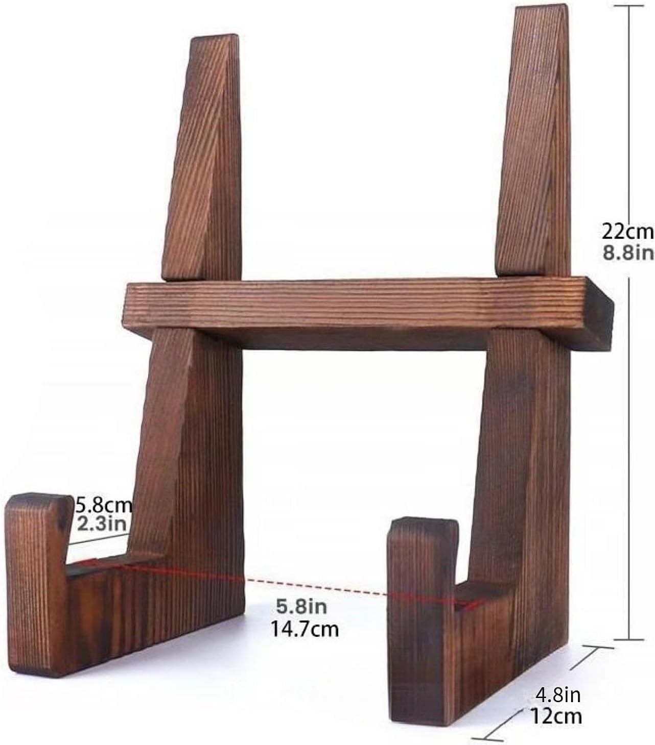 Rustic Wooden Cookbook Holder for Kitchen