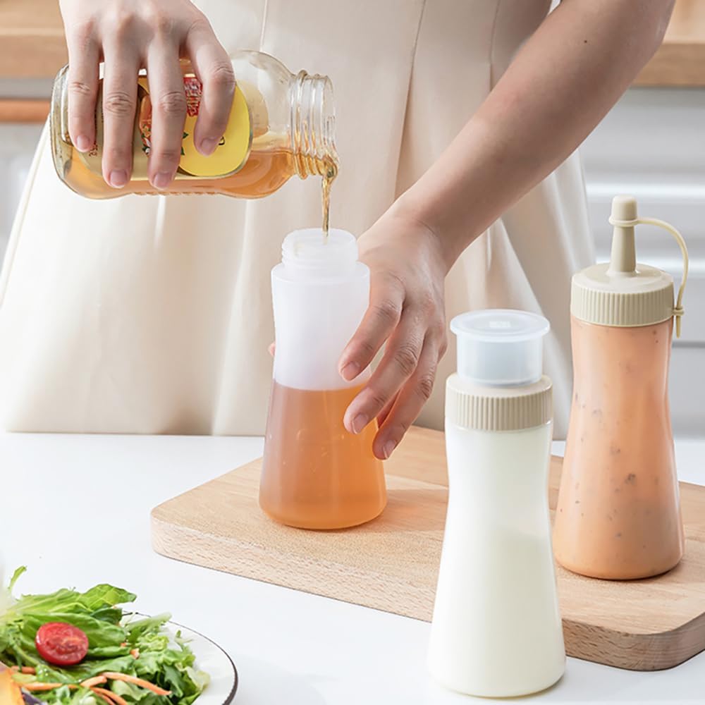 3 Pcs Condiment Squeeze Bottles for Kitchen Dining